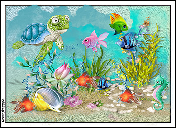 UNDER THE SEA, ART, SEA, , ABSTRACT HD wallpaper