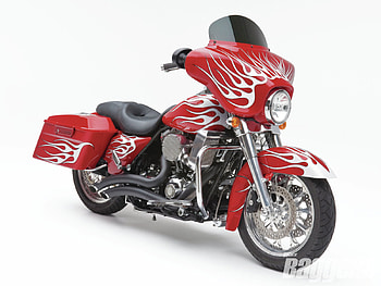 Red , bike, 2008, harley, bagger HD wallpaper