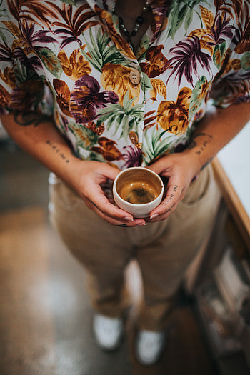 Coffee, Miscellanea, Miscellaneous, Cup, Hands, Tattoo, Human, Person HD phone wallpaper