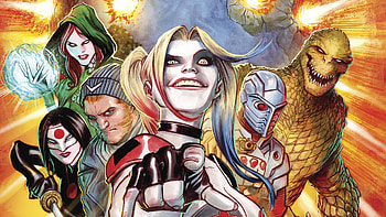 Killer Croc comics, Captain Boomerang, Deadshot, Harley Quinn HD wallpaper