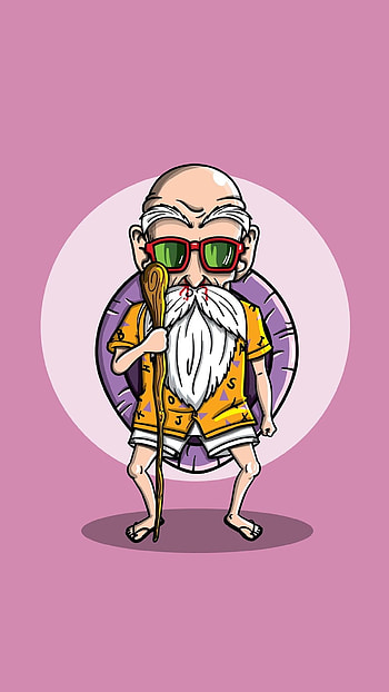 Master Roshi, Artistic inspiration, Creative expression, Captivating artwork HD phone wallpaper