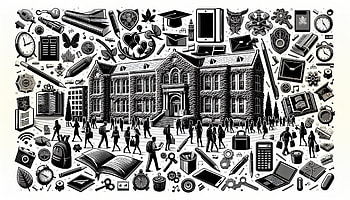Vibrant College Life and Study Essentials, college, school, Education HD wallpaper