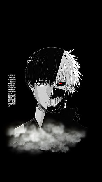 Anime Dark, monochrome graphy, art, flash graphy, black, amine HD phone wallpaper