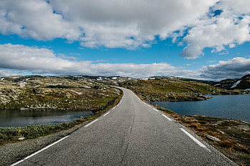 Nature, Sky, Road, Turn, Markup HD wallpaper