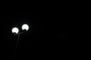 Night, Shine, Light, Minimalism, Lamp, Lantern, Bw, Chb, Balls HD wallpaper