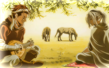 The Heroic Legend of Arslan, horses, boy, musician, couple, girl HD wallpaper