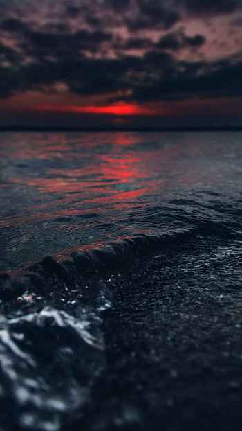 Balck sea, atmosphere, cloud HD phone wallpaper