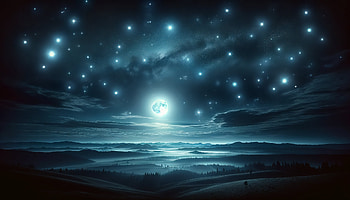 Enchanting Starry Night Sky, starry sky, Night Sky, Stars, moon, landscape HD wallpaper