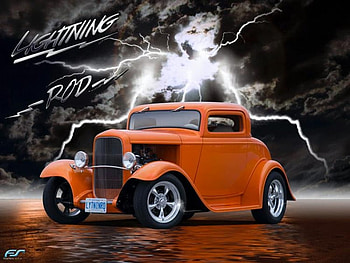 Lighting Rod, hotrod, red HD wallpaper