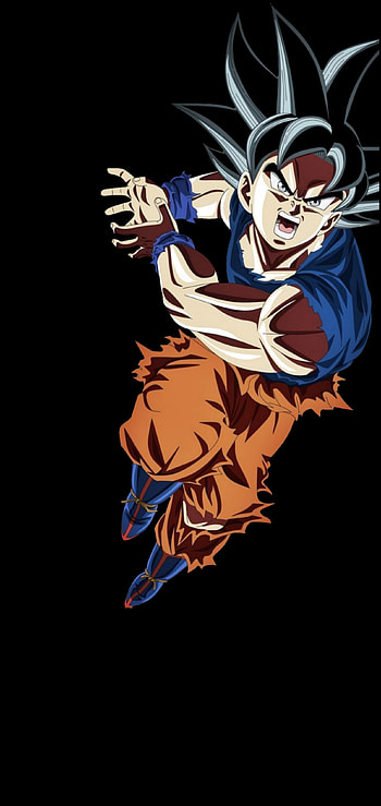 Goku amoled, art, cartoon HD phone wallpaper