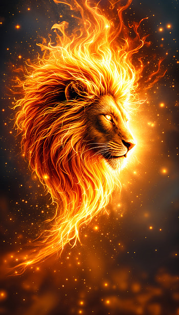Fiery Leo Astrology for Your , lion, fire, flame, artistic HD phone wallpaper
