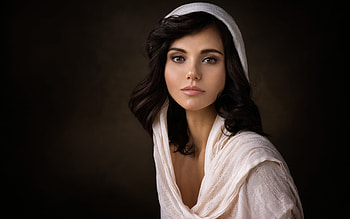 Andromeda, girl, pretty, portrait, brunette HD wallpaper