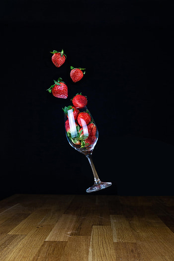 Food, Strawberry, Berries, Fruit, Goblet, Wineglass HD phone wallpaper