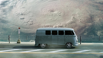 Road Trip Through Space, van, artist, artwork, digital-art, artstation HD wallpaper