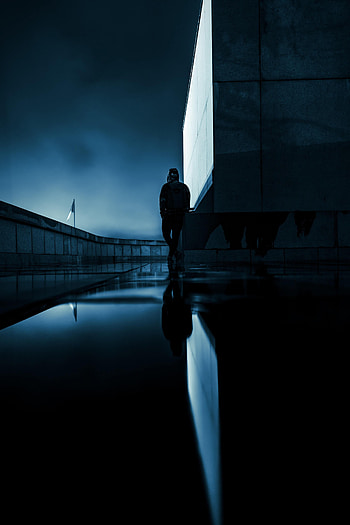 Night, Dark, Human, Person, Loneliness HD phone wallpaper