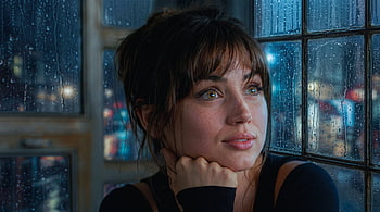 Blade Runner 2049 - Joi / Ana De Armas Raining Window, Blade Runner 2049, Joi (Blade Runner 2049), Ana De Armas HD wallpaper