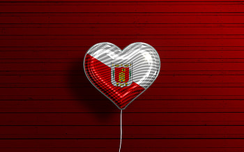 I Love Tlaxcala, , realistic balloons, red wooden background, Day of Tlaxcala, mexican states, flag of Tlaxcala, Mexico, balloon with flag, States of Mexico, Tlaxcala flag, Tlaxcala HD wallpaper