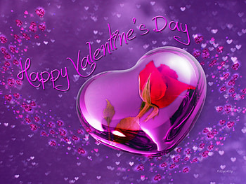 Purple Valentine , purple heart, purple, rose, love, hearts, friendship, red rose, heart, happy Valentines Day, violett HD wallpaper