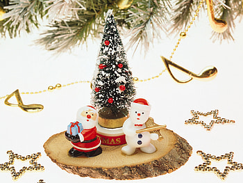 Santa and snowman, star, snowman, holiday, snow, christmas, santa, tree HD wallpaper
