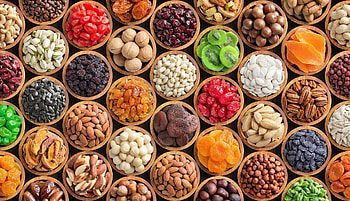 Bowls, Nuts, Dried, Ultra HD wallpaper