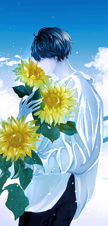 sunflower, Anime, Original HD phone wallpaper