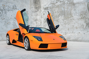 Orange, sports car, Lamborghini Murciélago, car HD wallpaper