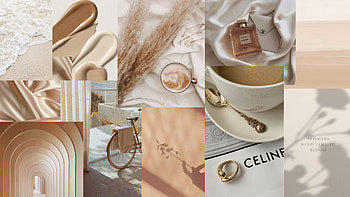 cream collage aesthetic. Computer , Aesthetic , Vintage, Beige Laptop HD wallpaper