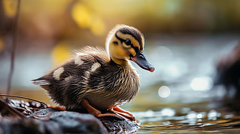 Cute Duckling - Nature & Wildlife Background, Animal, duck HD wallpaper