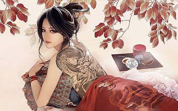 Modern geisha - 1034089 HD wallpaper