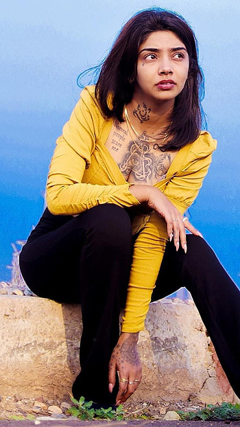 Vishwa Rathod, tiktok girl, inked HD phone wallpaper