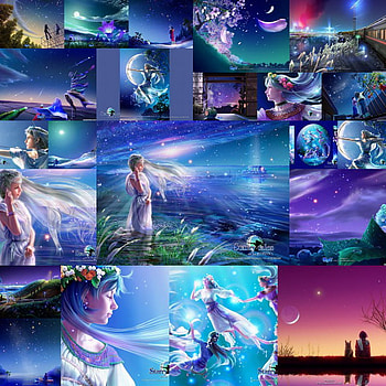 collage, kagaya, fantasy, art HD wallpaper