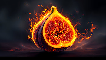Fiery Fig: A Stunning Ultra, fig, fire, glow, fantasy HD wallpaper