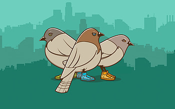 Birds Wearing Shoes Minimalist , birds, minimalism, minimalist, artist, artwork, digital-art HD wallpaper
