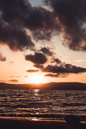 Nature, Water, Sunset, Horizon, Glare, Ripples, Ripple HD phone wallpaper