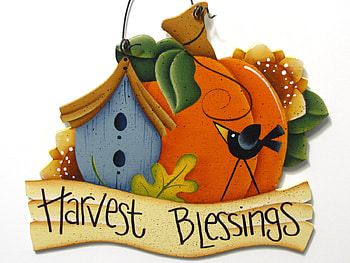 Harvest Blessings, fall, pumpkins, gourds, autumn, havest, squash HD wallpaper
