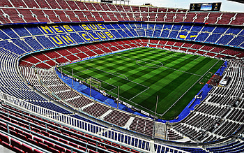 Empty stands, Camp Nou Stadium HD wallpaper