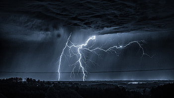 Lightning Strike, cloud HD wallpaper