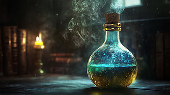 Enchanting Magic Potion: Fantasy, fantasy, magic, potion bottle, potion HD wallpaper