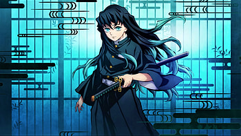 Blue Eyes Muichiro Tokito With Black Dress Demon Slayer Kimetsu no Yaiba HD wallpaper