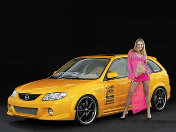 girls and cars, hot babe, model HD wallpaper