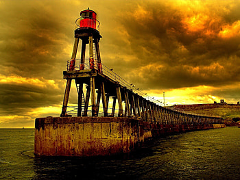Nature, Sky, Construction, Design, Lighthouse, Mainly Cloudy, Overcast, Gloomy HD wallpaper