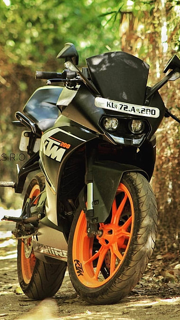 Ktm Rc 200, Cool, Black, bike model HD phone wallpaper
