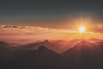 Sunrise Mountains Landscape Evening , sunrise, mountains, landscape, nature, evening HD wallpaper