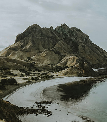 Coast, green mountains, nature HD phone wallpaper