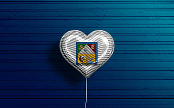 I Love Sonora, , realistic balloons, blue wooden background, Day of Sonora, mexican states, flag of Sonora, Mexico, balloon with flag, States of Mexico, Sonora flag, Sonora HD wallpaper