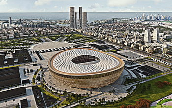 Lusail iconic stadium, Fifa World Cup 2022, Qatari football, Architectural marvels HD wallpaper