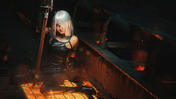 2b Nier Fanart Cosplay, nier-automata, games, artist, artwork, digital-art, artstation, cosplay HD wallpaper