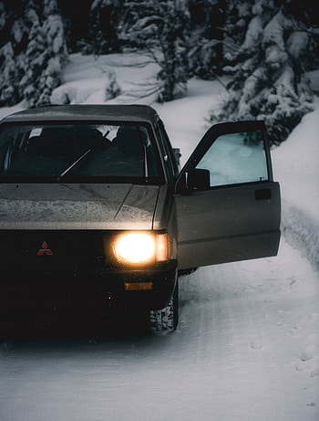 Winter, Snow, Cars, Road, Car, Machine, Grey HD phone wallpaper