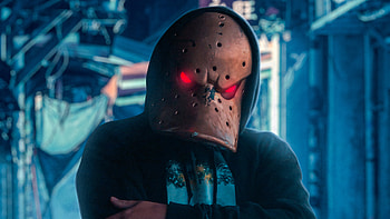 Duck Face, anonymus, neon, graphy, mask, hoodie HD wallpaper