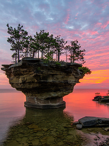 Michigan, Lake Huron, Sunset HD phone wallpaper